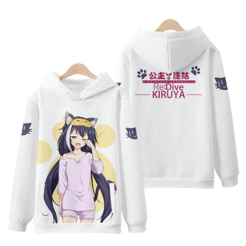 Princess Connect Re Dive Kawaii Cute 3d Hoodies Sweatshirts Anime Game Men Women Hooded Tops Long Sleeve Harajuku Hoody Pullover