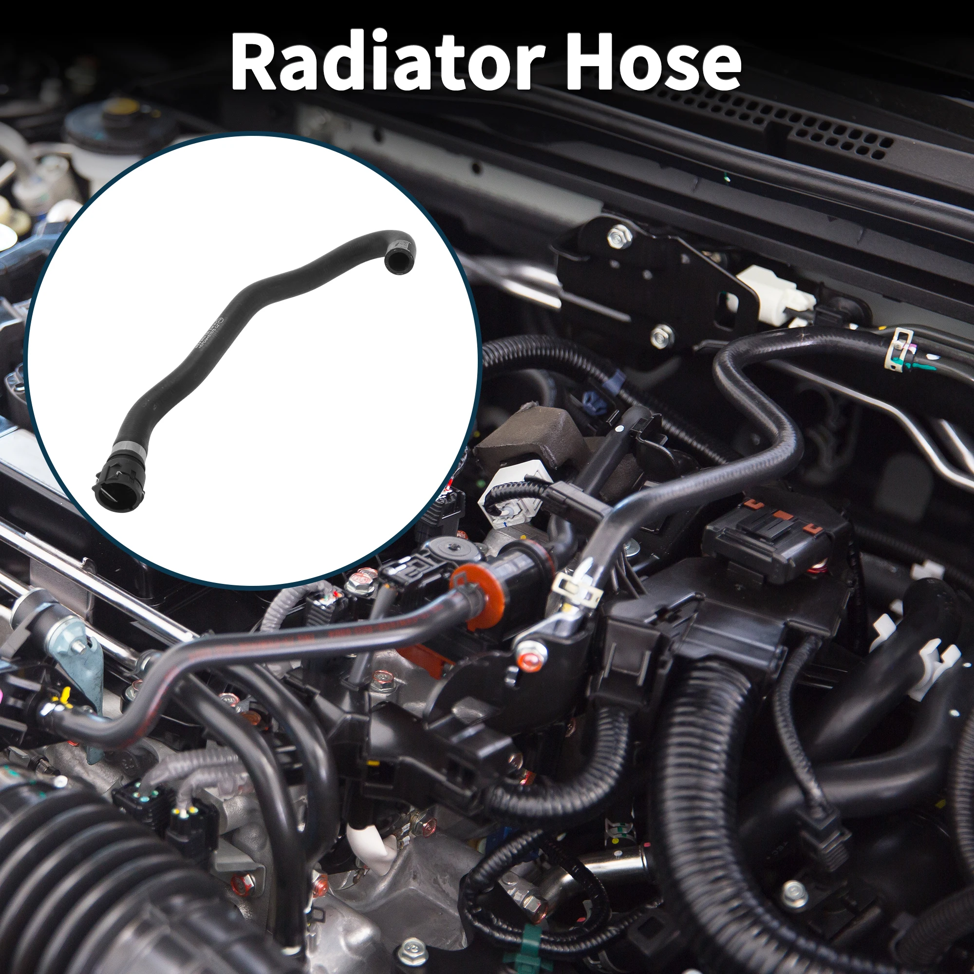 

UXCELL Radiator Hose Coolant Pipe for Audi Q5 2014 No.8R0121036B Rubber 1 Pc