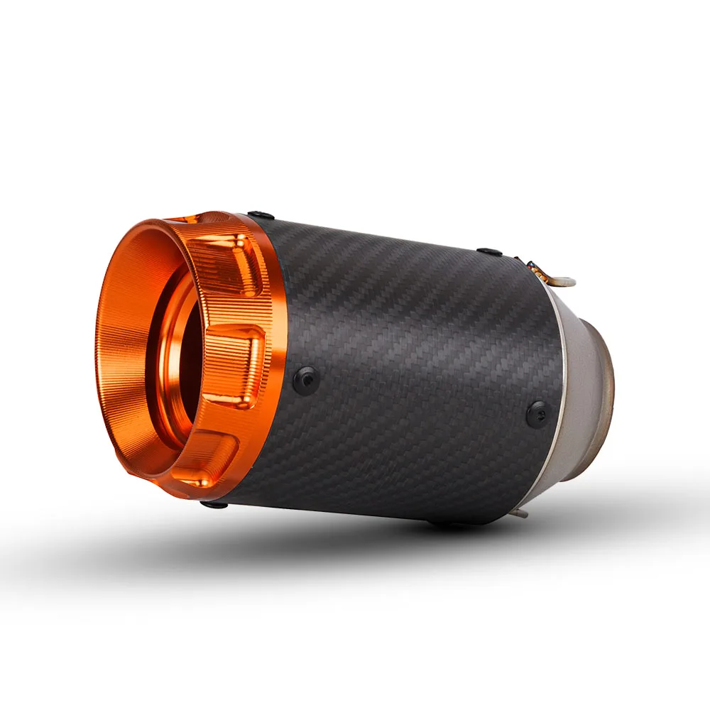 

SXLL Universal 51mm motorcycle exhaust pipe carbon fiber exhaust for CBR400R MT07 Z800 R6 Pcx160 Ninja250sl Cb500f
