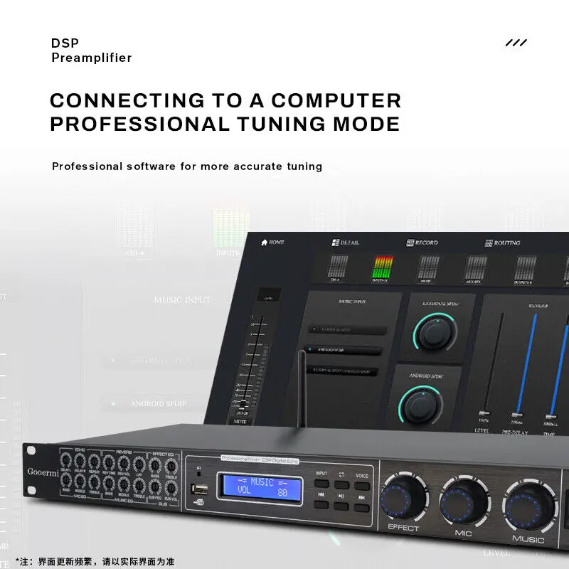 FU10 Dsp o System o Processor with High Medium and Low Tone Adjustment