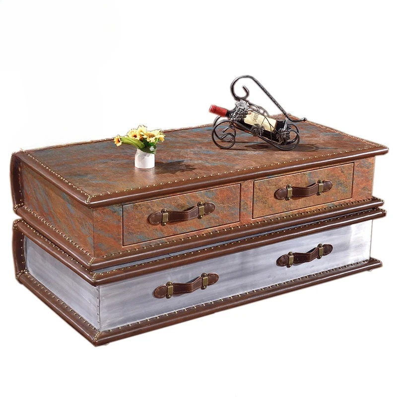 

Industrial style furniture American retro old coffee table coffee shop