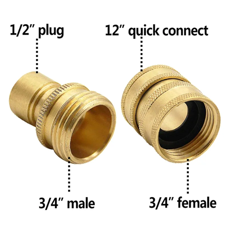 8PCS Pressure Washer Adapter Set, Quick Disconnect Kit, M22 Swivel to 3/8 Inch Quick Connect 3/4 Inch to Quick Release