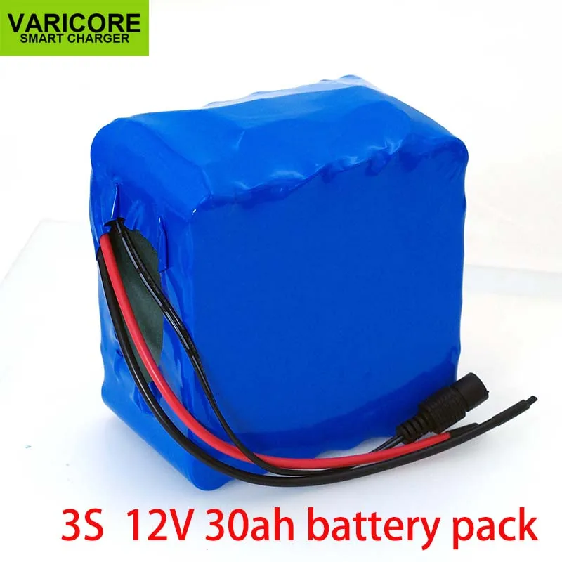 VariCore 12V 30Ah 3S12P 11.1V 12.6V High-power Lithium Battery Pack for Inverter Xenon Lamp Solar Street Light Sightseeing Car