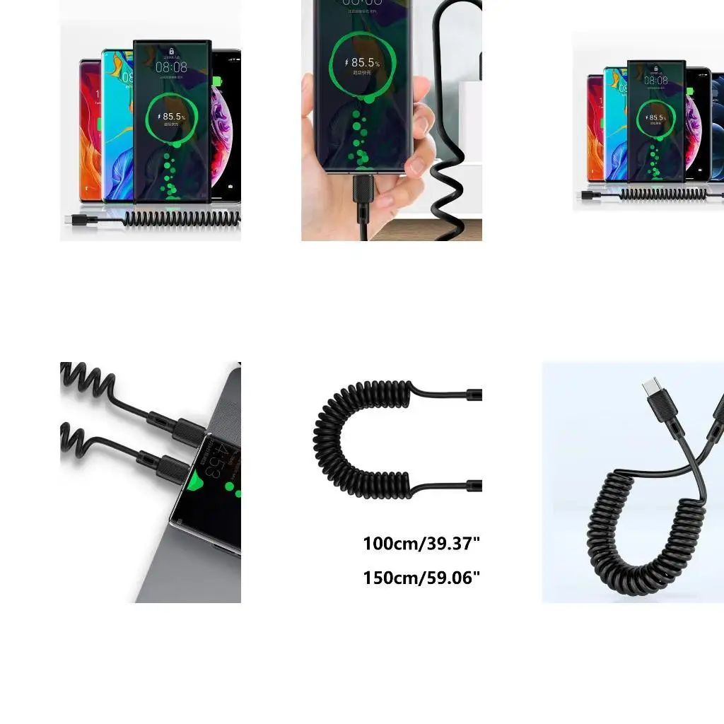 652F Retractables USB C كبل الشحن السريع نوع C الهاتف الشحن السريع نقل البيانات للهاتف 16 S20