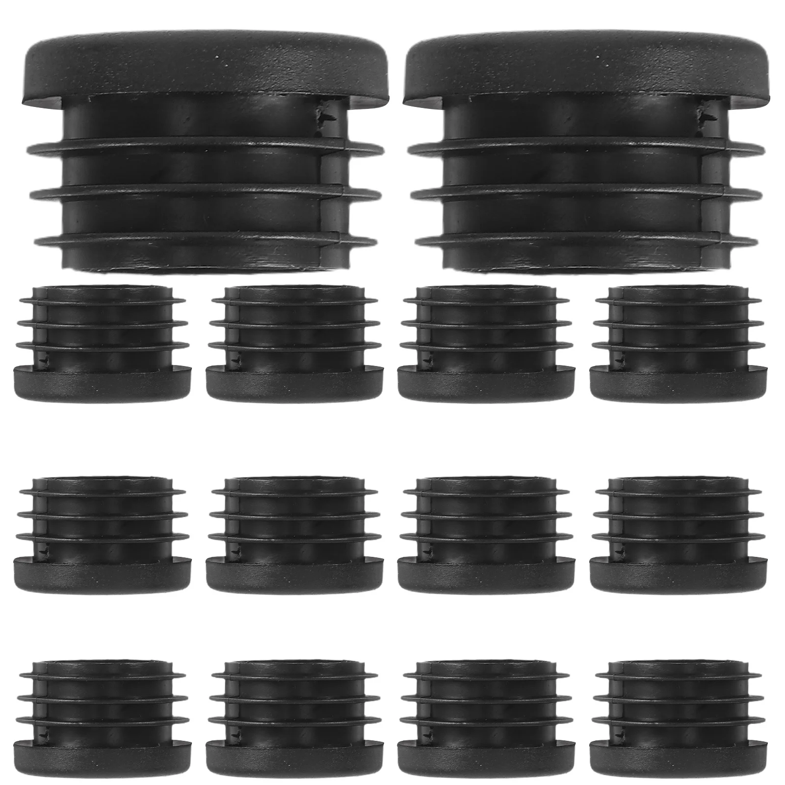 

120Pcs Round Plastic Chair Leg End Caps Black Furniture Tubing Protectors Table Desk Covers 19mm Inner Diameter Floor Shield