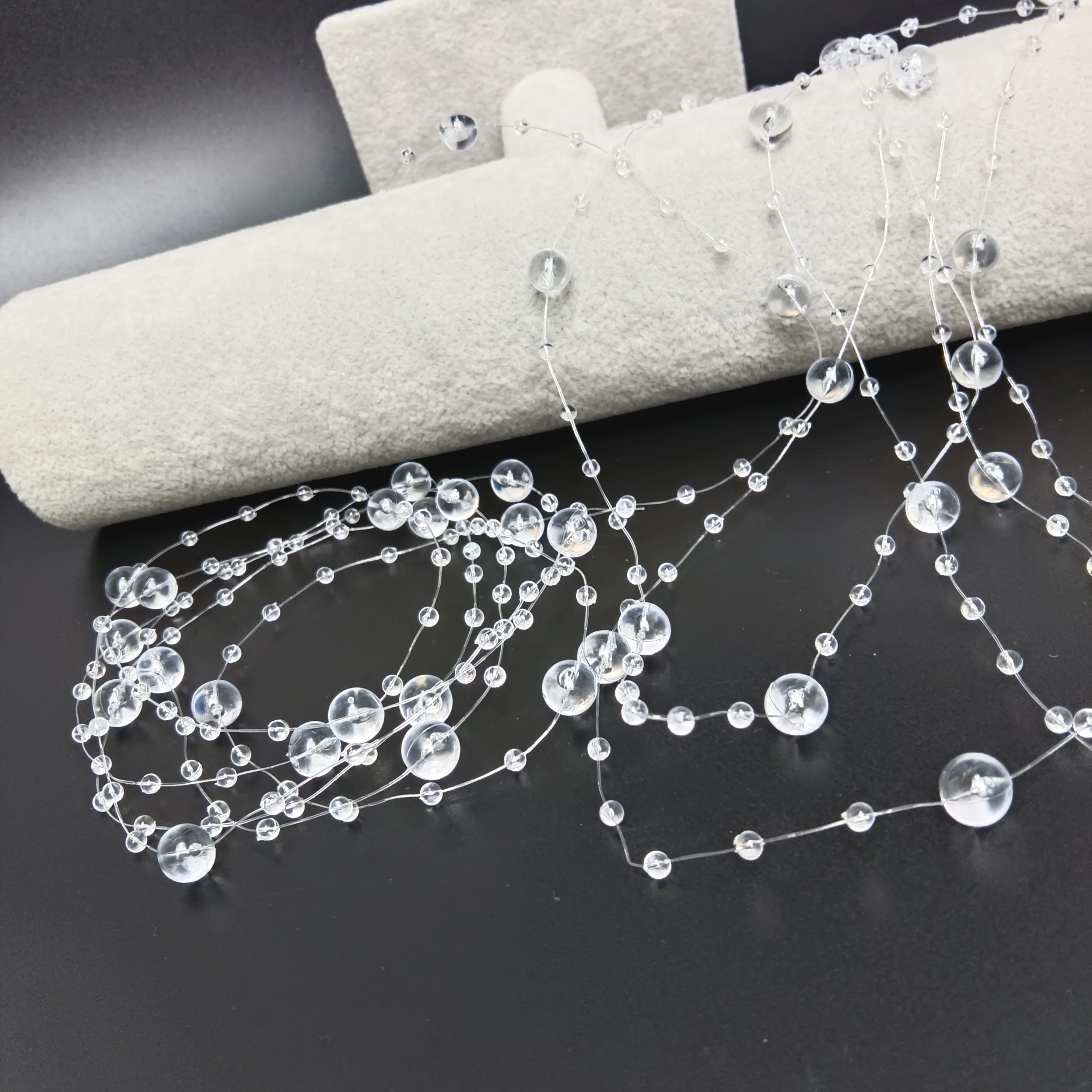 1PC White Pearl Bead Garland Roll-Ideal for Home,Wedding Decoration,Party,DIY ,Beaded Garland for Special Occasions Accessories