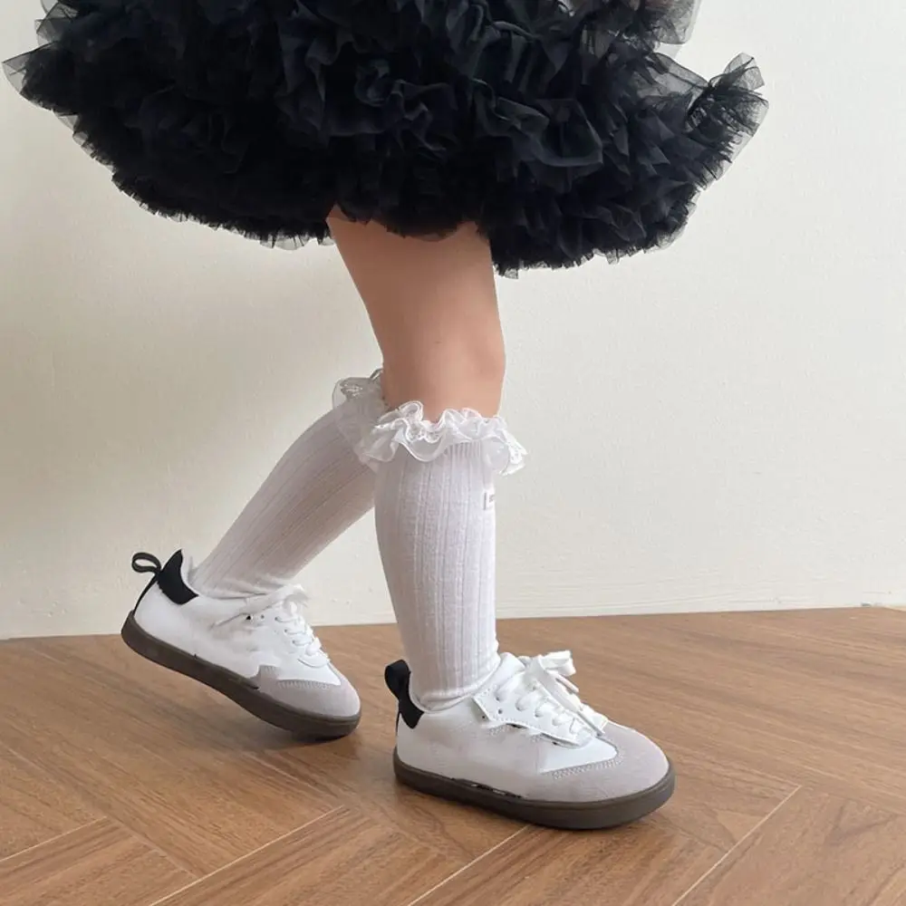 

Милые однотонные балетные кружевные носки, сетчатые чулочно-носочные изделия средней длины в корейском стиле, тканевые аксессуары, осенне-зимние тонкие чулки для девочек