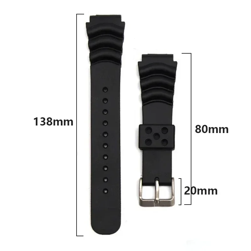 Silicone Watch Strap for Seiko for Water Ghost Diving 007 for Abalone Canned Thickened Resin Wrist Strap 20/22mm Belt Accessory