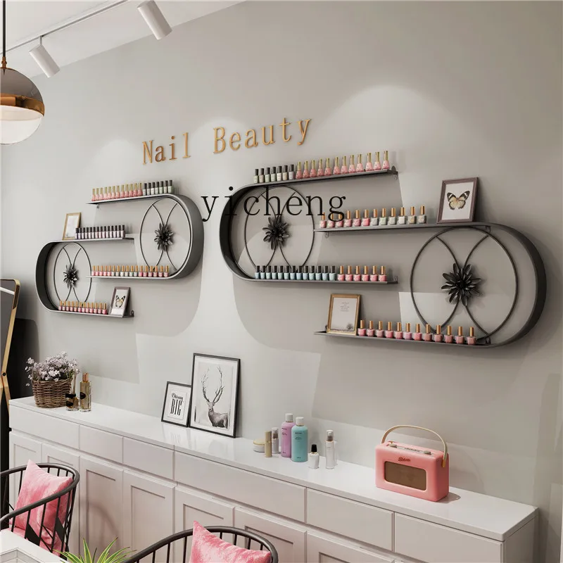 

Nail salon display shelf wall nail store wall shelf wall nail polish glue shelf
