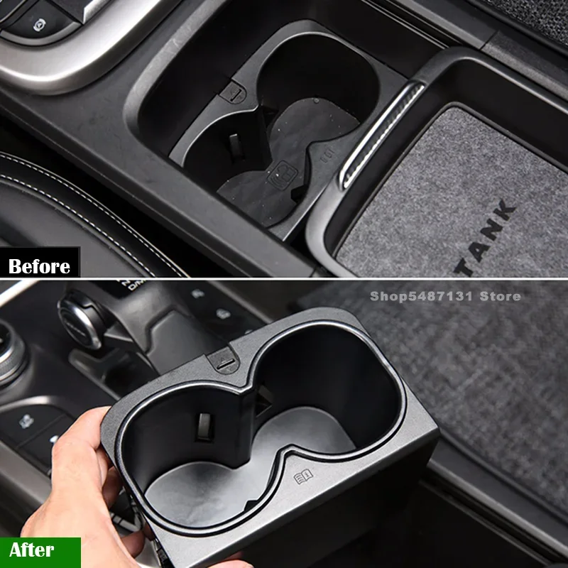 Car Inside Water Cup Holder Armrest Console Organizer Storage Box for Great Wall GWM Tank 300 Accessories 2020 2021 2022 2023