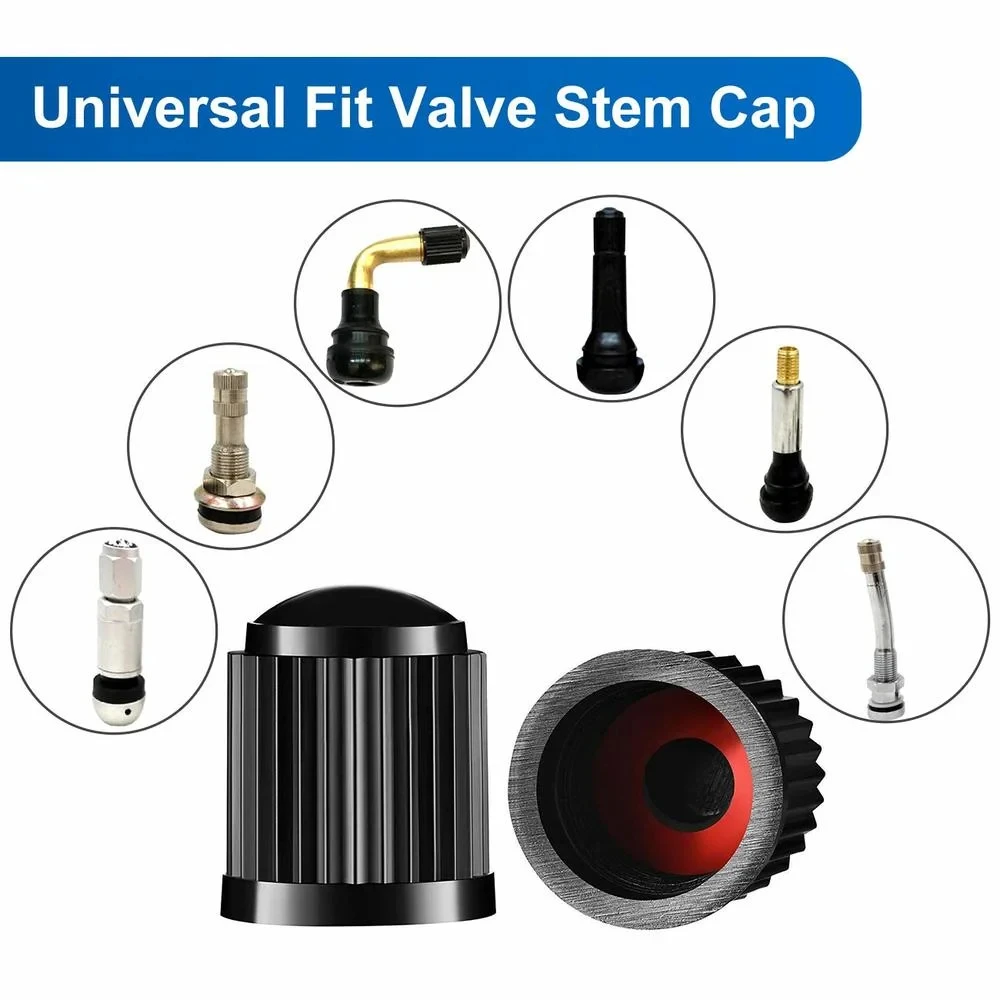 Car Tire Valve Stem Caps Plastic Tyre Valve Dust Caps Universal Wheel Stem Covers for Auto Bicycle Bike Motorcycle Car Accessory