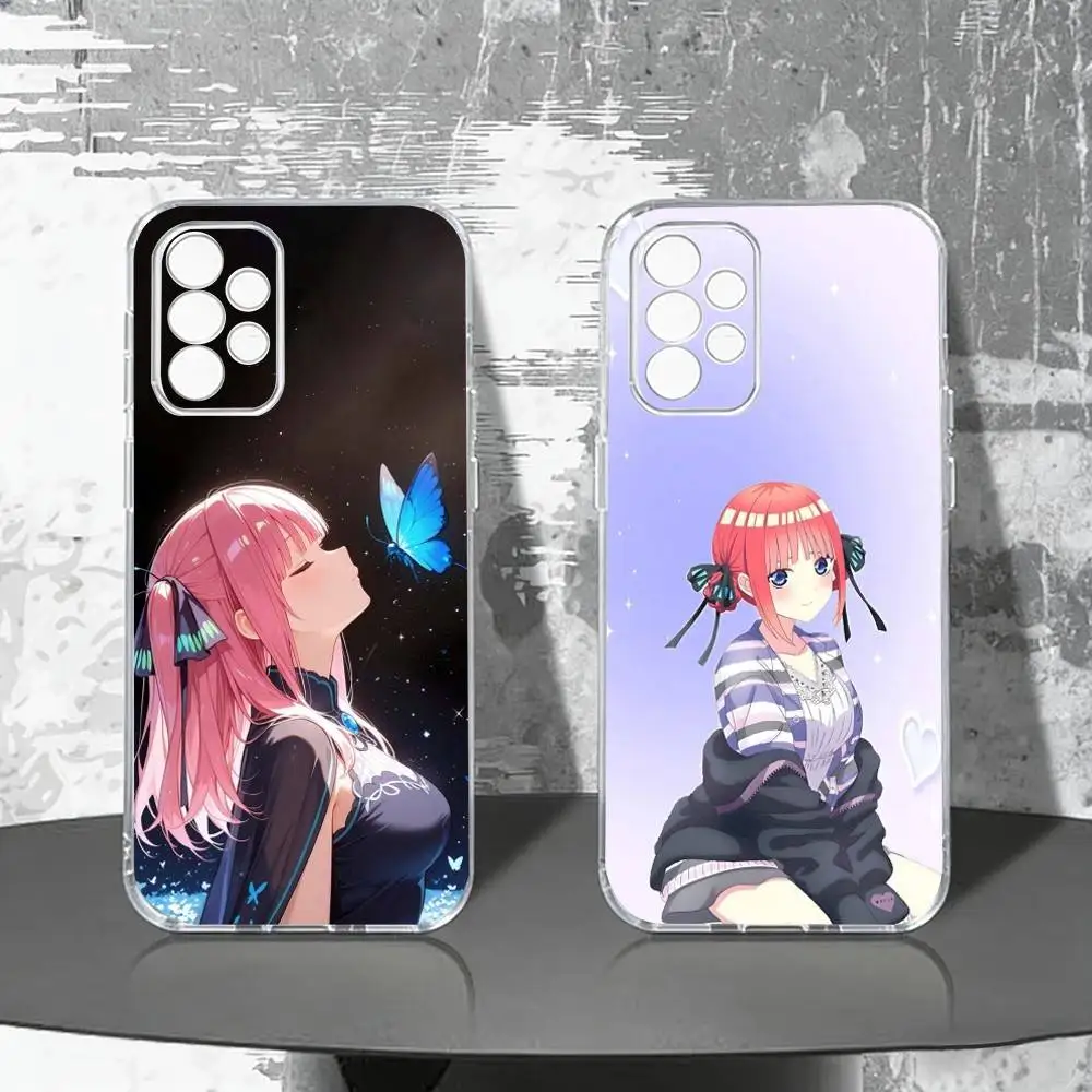 Nino Nakano CUTE Luxury Phone Case Transparent Silicone Soft For Samsung S25,S24,S21,S22,S23,S30,Ultra,S20,Plus,Fe