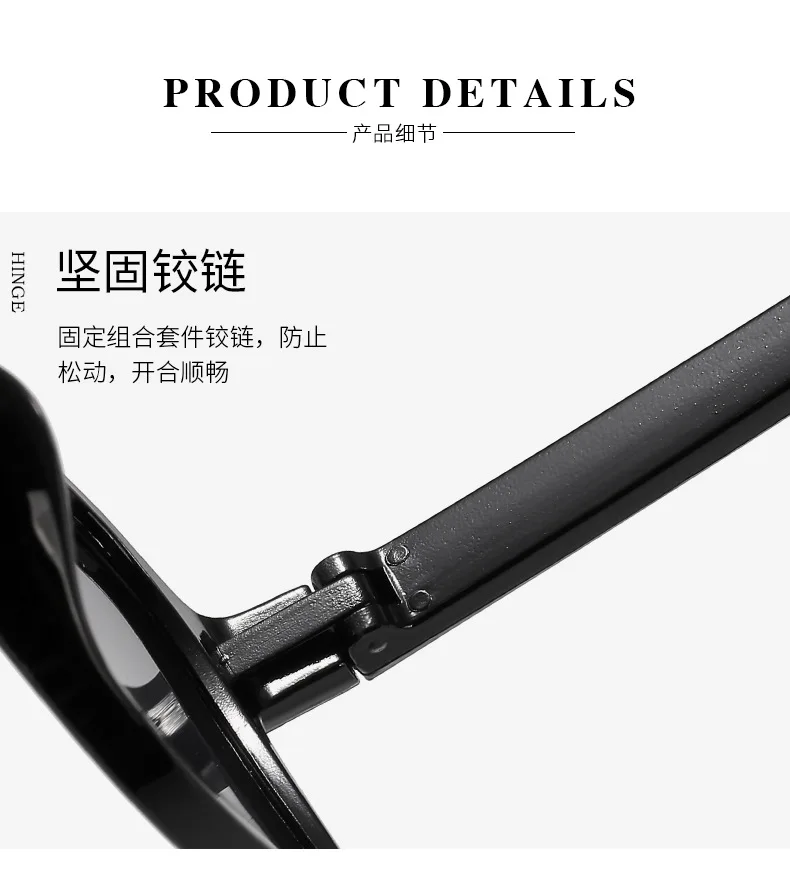 Neue PC-Rahmen runde Sonnenbrille Frauen Männer Vintage Marke quadratische Sonnenbrille für männliche Sonnenbrillen weibliche Brillen Anti-Blend-Sonnenbrille – Detail 6