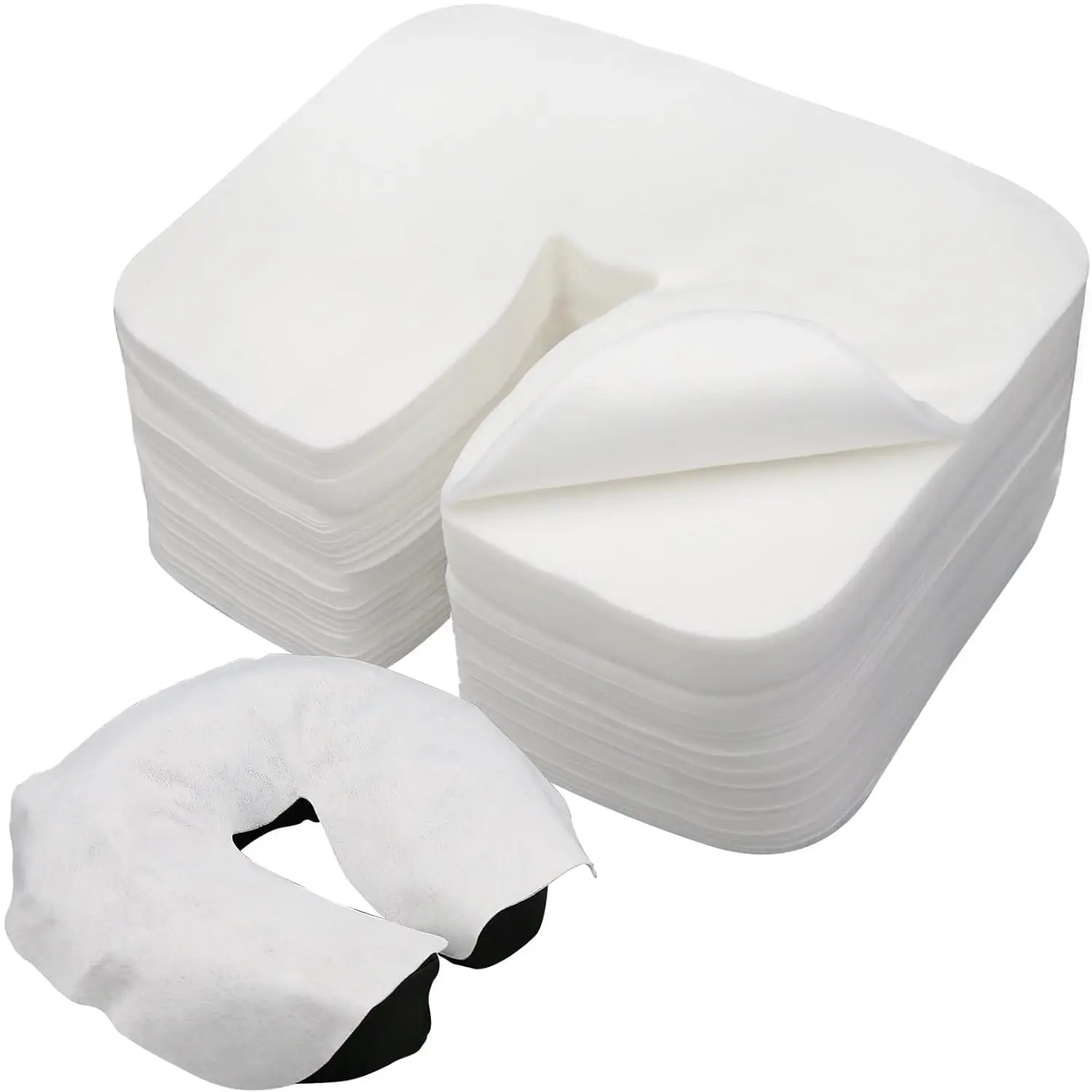 

100pcs Disposable Headrest Pillow Paper Beauty Spa Salon Bed Table Cover Massage Face Cradle Table Head Rest Covers