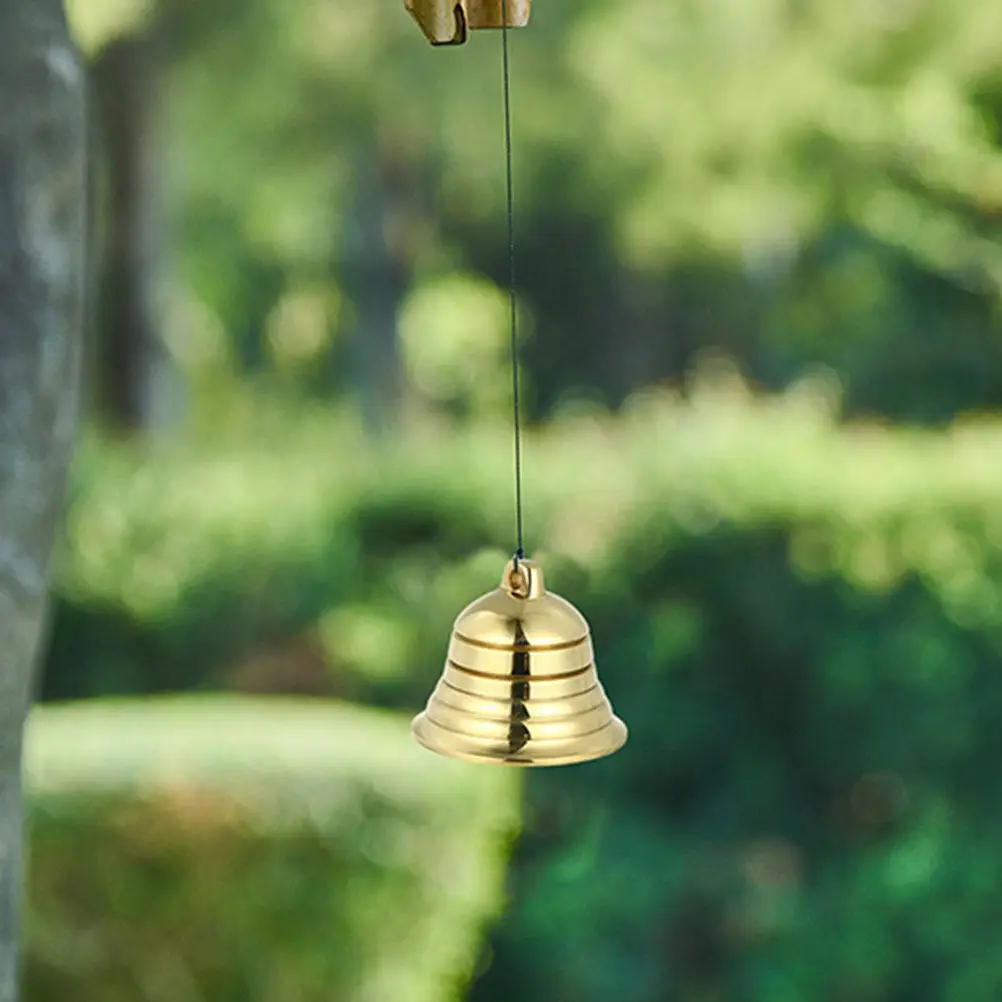 2Pcs Vintage Copper Bell Retro Hanging Pendant Charm for DIY Craft Jewelry Making Wind Chime Decoration 4Cm