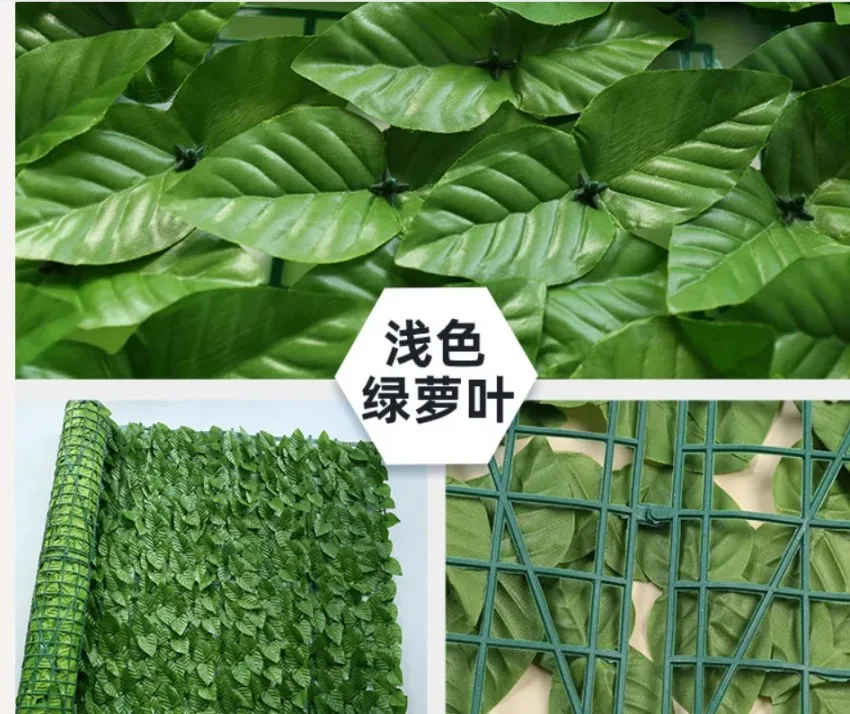 

Artificial Ivy Hedge Green Leaf Fence Panels Faux Privacy Fence Screen for Home Outdoor Garden Balcony Decoration 1X3m