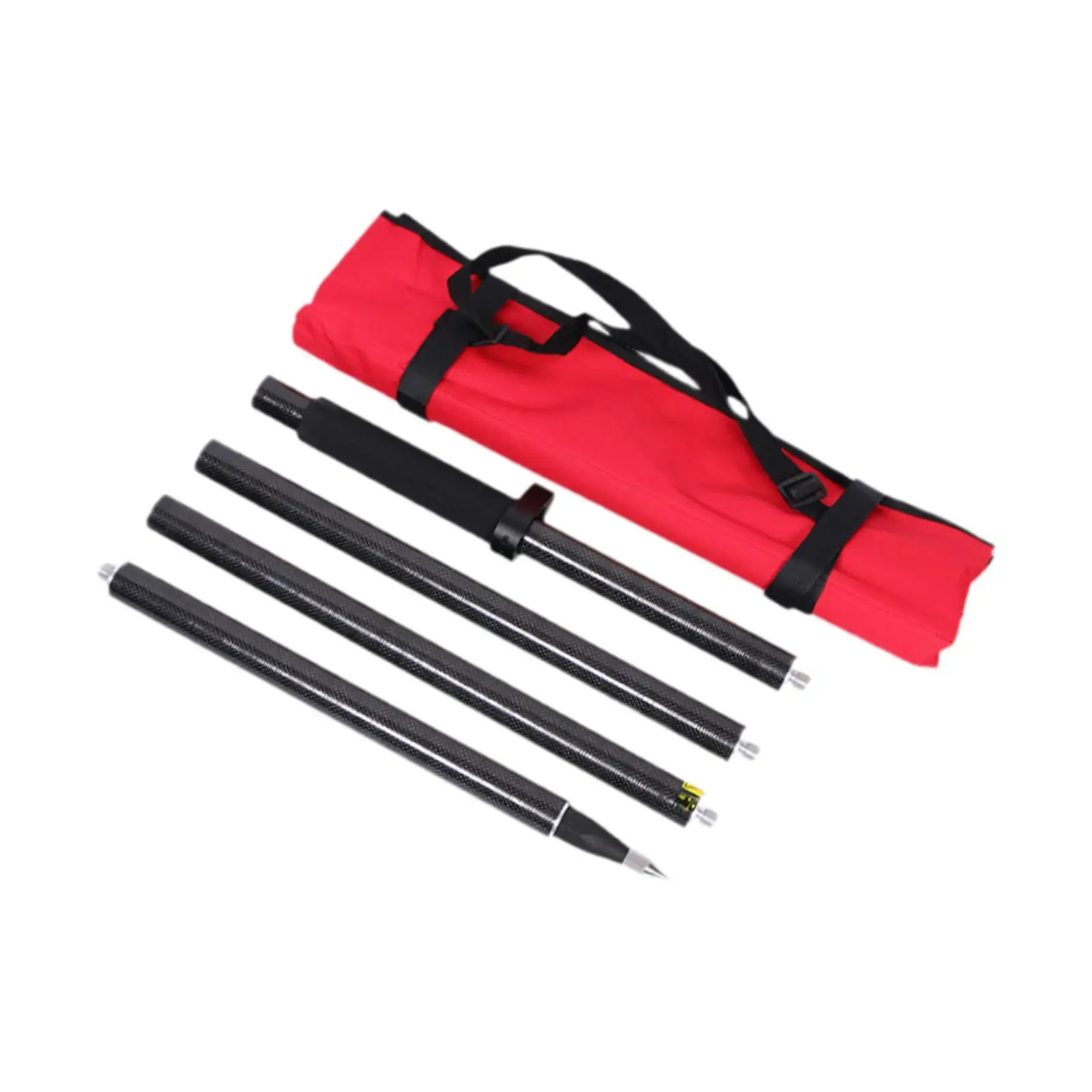 4 Section Survey Pole Easy to Carry and Store Rtk Range Rod for Difficult Positions Ground Base Measurements Engineers Surveyors