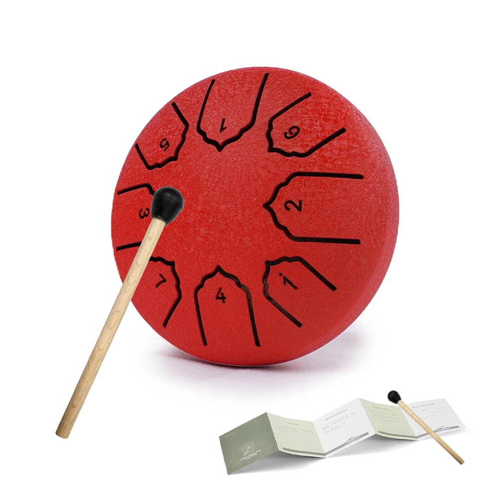 Mini-Zungentrommel aus Stahl, 10,2 cm, 8 Noten, Regentrommel für draußen, Zungentrommel aus Stahl, Regenglockenspiel, Musikinstrumente für Erwachsene und Kinder – Detail 9