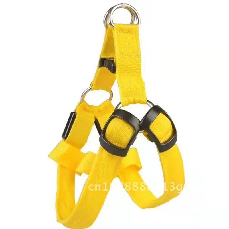 

USB Rechargeable LED Luminous Pet Supplies Chest Strap Dog Leash Dog Chain Golden Teddy Dog Strap