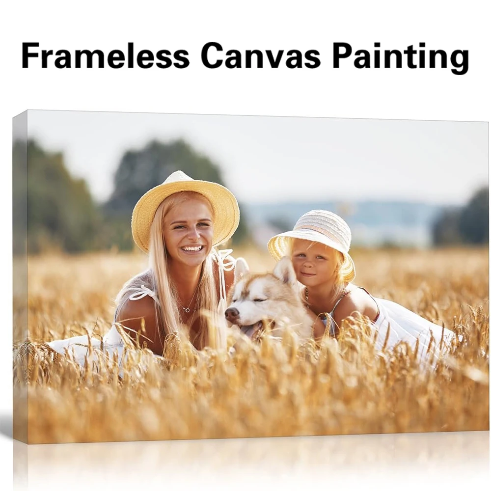 1pc Frameless Personalize Custom Photo Group Photo Wall Art Inspirational Canvas Painting Picture Posters And Prints Living