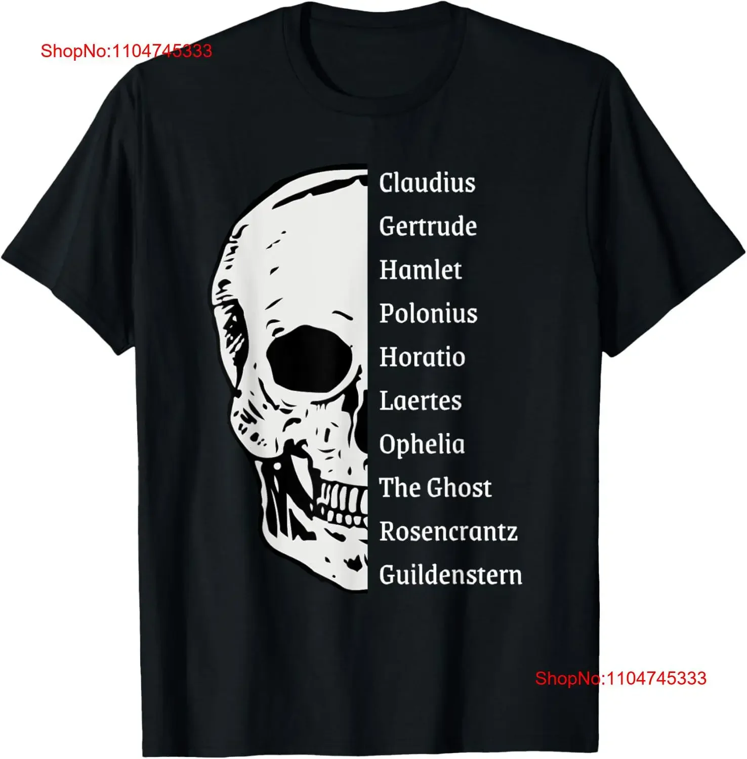 Camiseta con calavera fundida de Hamlet de Shakespeare, camiseta vintage lavada Unisex suave y elegante para hombre, para uso diario, versátil