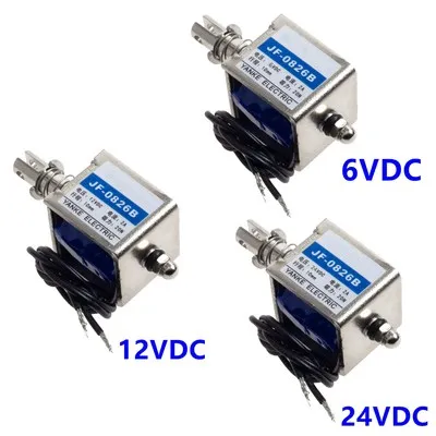 0826B Wholesale Pull Type Linear Solenoid Electromagnet JF-0826B DC 6V 12V 24V 350mA Force 20N travel 10mm