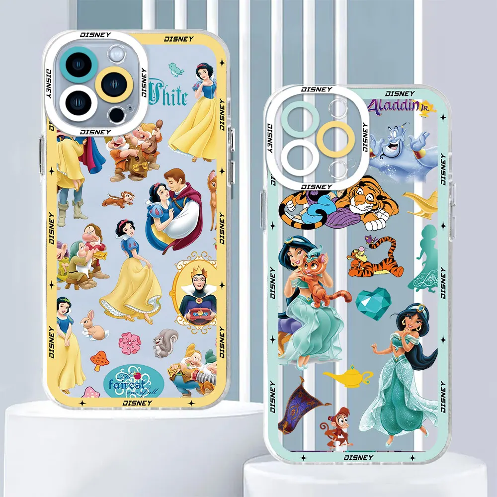 Case for Samsung Galaxy S20FE S21 S23 Ultra S22 Plus S10 Note 20 Ultra 10 Plus Disney Mulan Ariel Pincess Clear Silicone Cover