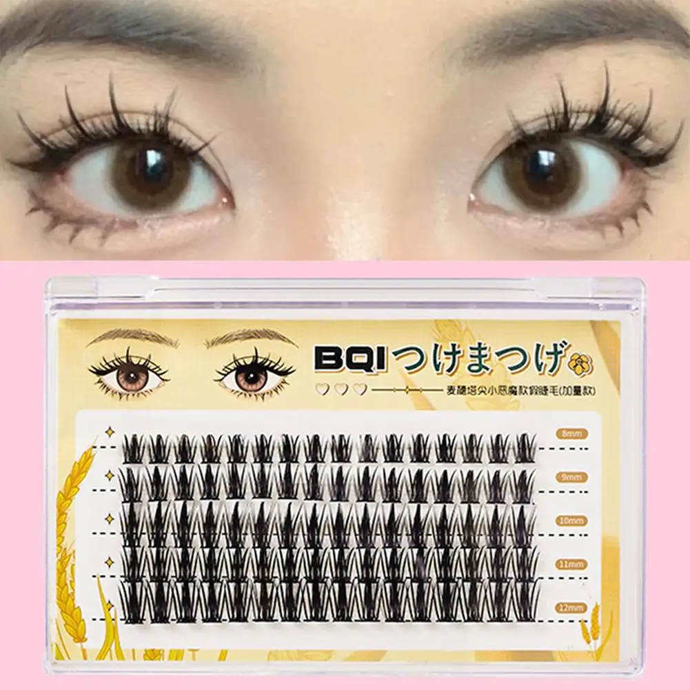 自己粘着つけまつげクラスターセットナチュラルルックまつげエクステンションキット毎日のパーティーメイク用高密度つけまつげ
