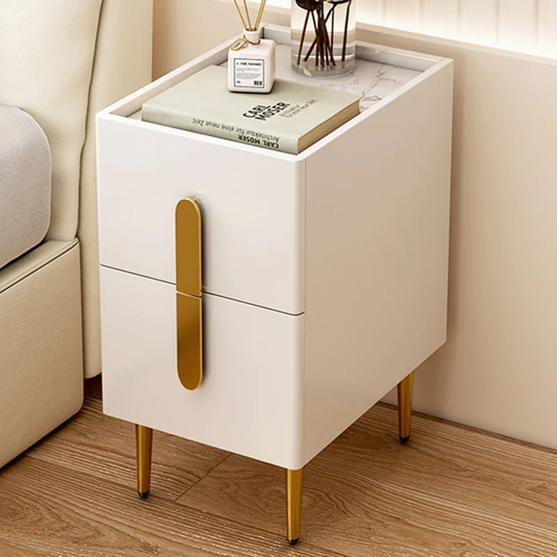 Comfortable Cafe Bedside Tables Narrow Filing Cabinets Storage Bed Desk Nightstands Drawer Comodino Interior Furniture