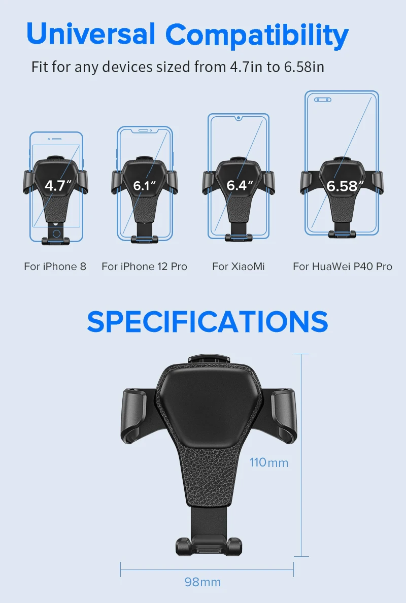 Автомобильный держатель для телефона, вентиляционное отверстие, зажим для мобильного телефона, подставка для смартфона, GPS, поддержка iPhone 13 12 Xiaomi Samsung