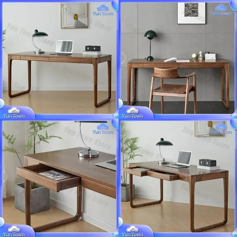 for North American black walnut desk for Nordic study table for light luxury writing desk for white oak computer desk solid