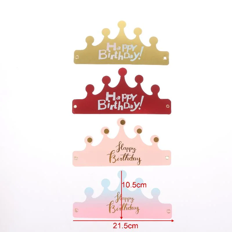 25개입 즐거운 DIY 생일 모자 왕관, 훌륭한 어린이/성인 파티 장식, 케이크 장식, 사진 촬영 소품