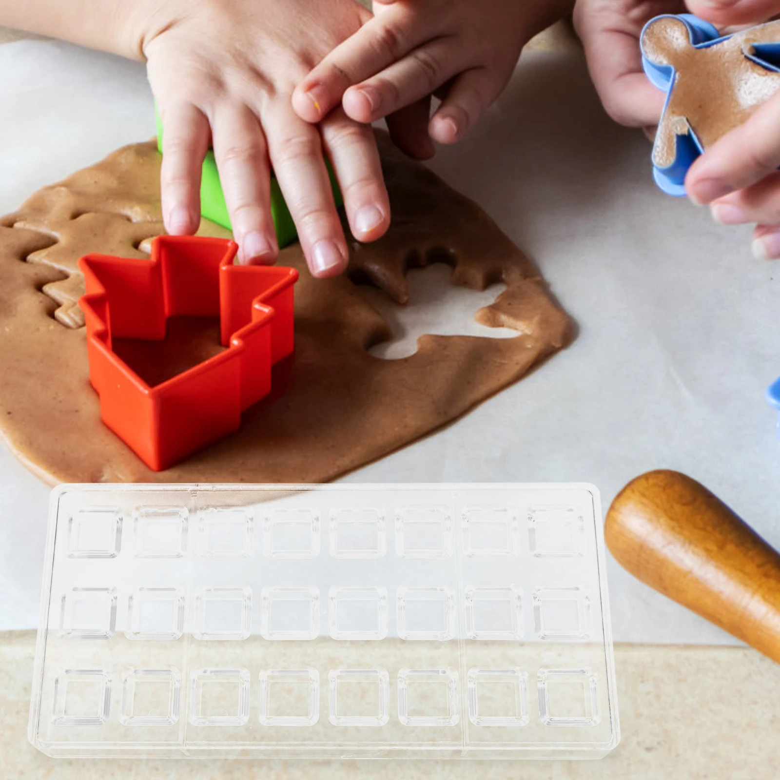 

Multi-Grids 24-Cave Chocolate Cube Mold Smooth Edges Easy Release DIY Candy Making Mold Kitchen Pastry Tool Molds for Chocolate