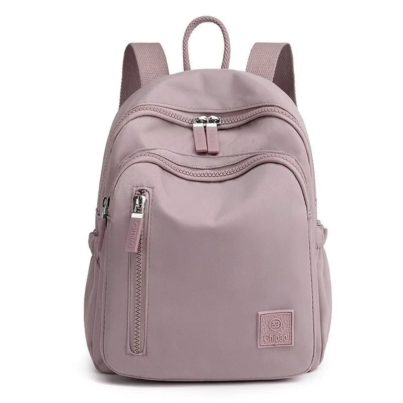 

New Shoulder Package Women Oxford Cloth Fashion Korean Edition Trendy Lightweight Book Bag Solid Color Versatile Sports Backpack