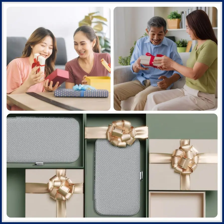 مجموعة أدوات مانيكير للسفر مصنوعة من الفولاذ المقاوم للصدأ وحقيبة سفر محمولة لقص الأظافر، أدوات احترافية للعناية بالأظافر من أجل العناية بالأظافر #5