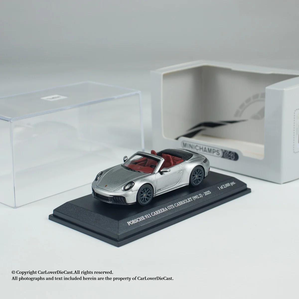 Minichamps 1/64 Porsche 911 (992.2) Carrera GTS Convertible DieCast Car Model Desktop Static Car Simulation Collection Cars Gift
