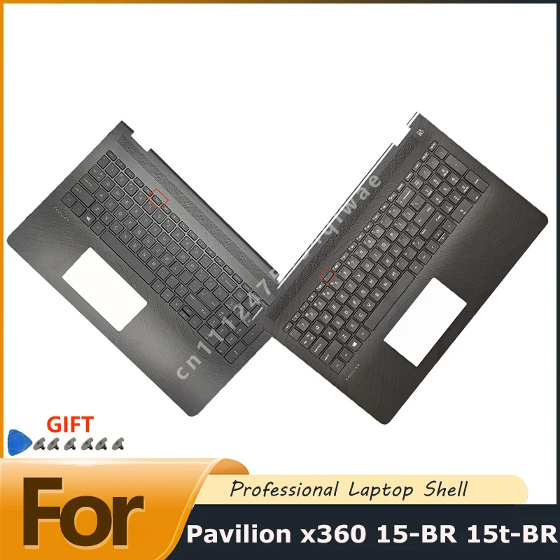 Replacement part for Palmrest Keyboard Assembly/With backlight-US New Laptop For Pavilion x360 15 Convertible PC 15-br 15t-br