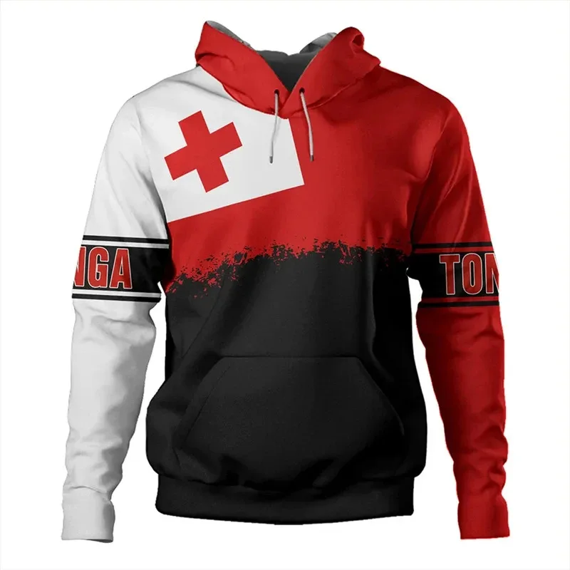 1 pieza personalizada su imagen estampado 3D escudo de armas Tapa Tonga Sudadera con capucha para hombres Día Nacional Tonga sudaderas con capucha polinesia moda Pul