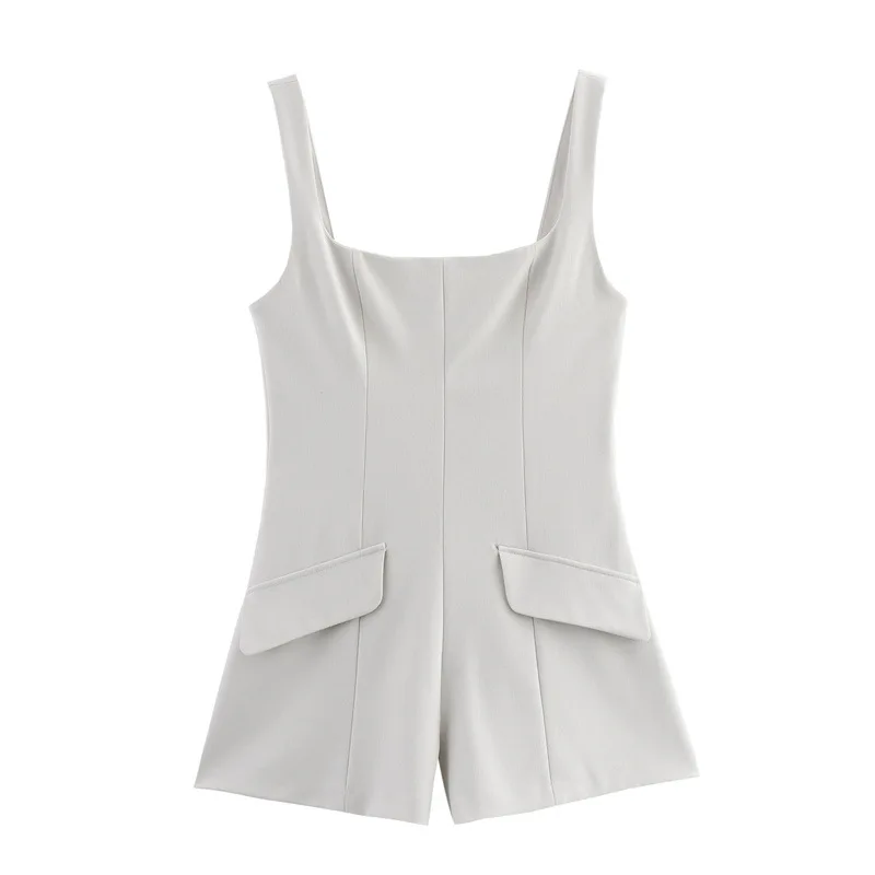 ملابس نسائية أوروبية وأمريكية شورت بذلة بسيط ومتعدد الاستخدامات #1