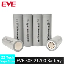 New EVE 21700 50E Battery 5000mAh High-capacity 15A 3.7V Rechargeable 3C Lithium ion battery 21700 Battery For Flashlight Toys