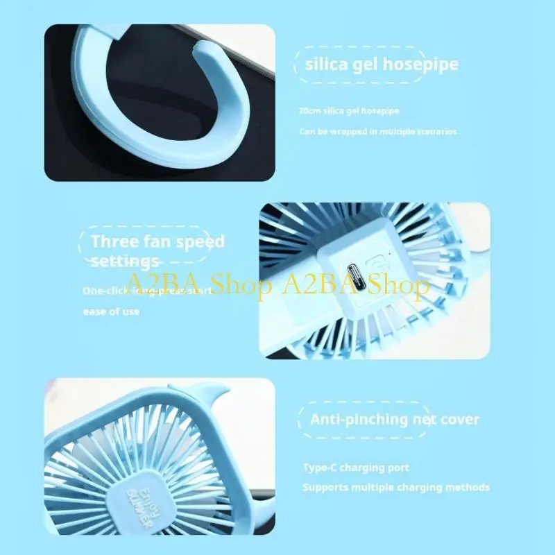 

A2BA USB Power Table Fan Adjustable Wind Foldable With Multiple Color Option Pink Blue Yellow For Home Office
