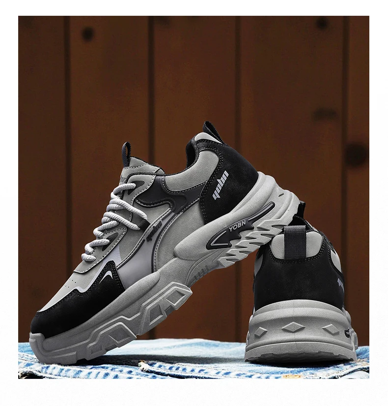 Chunky Sneakers für alle Jahreszeiten, atmungsaktiv, leicht, Outdoor-Freizeitschuhe, modische Sportschuhe mit weicher Sohle, Laufschuhe, Boardschuhe – Detail 10