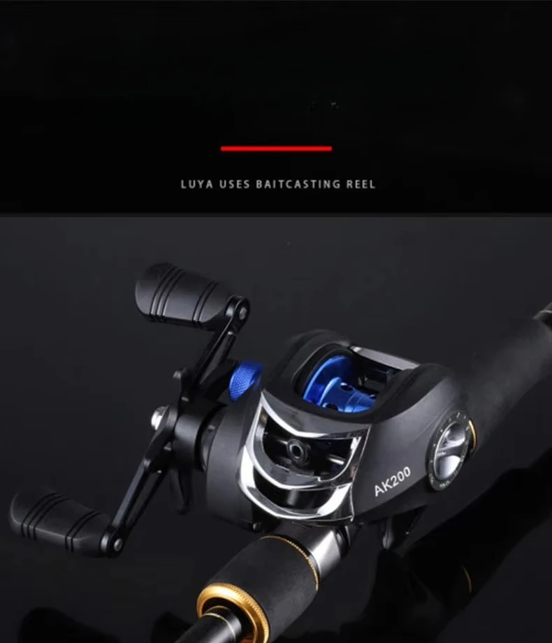 Übersetzung 7,2:1, maximale Bremskraft 18 LB, flache Spule, für Süßwasser- und Salzwasser-Angelrollen, Karpfen-, Hecht- und Barsch-Angelrollen, Baitcasting-Rolle. – Detail 1