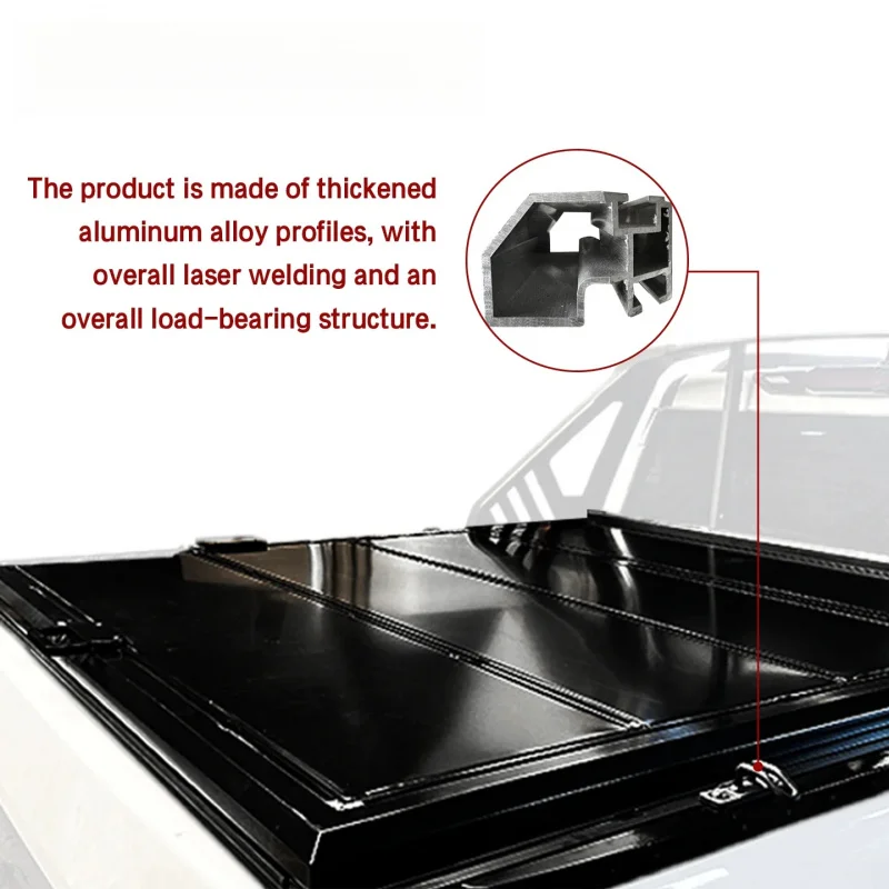 Factory Hot Sale High Quality Thickened Aluminum Alloy Hydraulic Flat Cover Rust Portle Storage Pickup Truck
