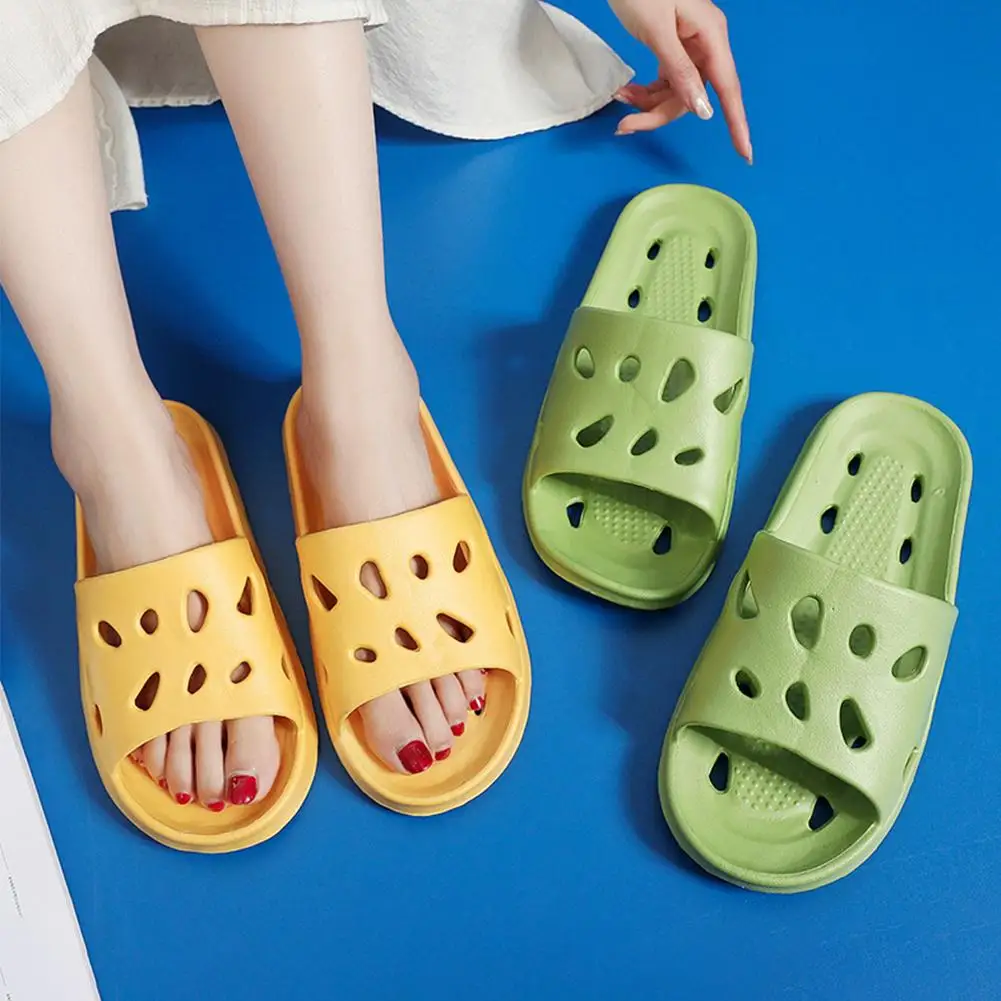 Women Hollow Shower Slippers Quick Drying Lightweight Odor‑Resistant Open Toe Bathroom Gym Household Slipper 36-41 image 5