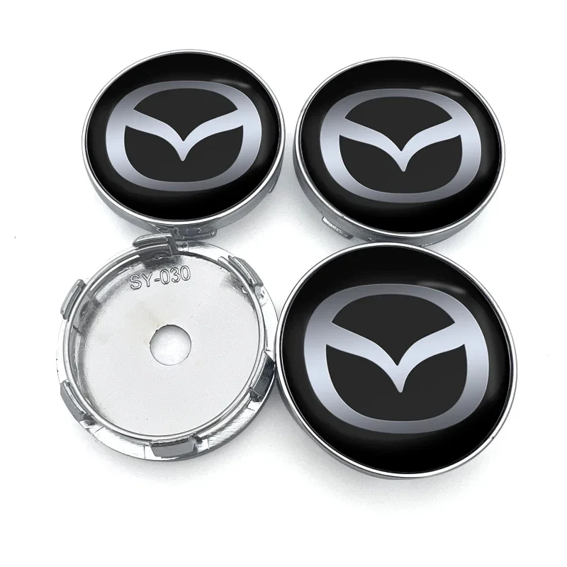 4pcs 60mm Auto Wheel Center Hub Tyre Vehicles Caps Cover Rim Sticker Badge For Mazda 3 6 Atenza Axela Demio CX3 CX5 MP MS RX8 MS