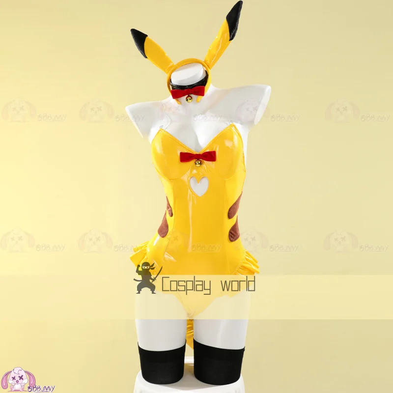 

Костюм для косплея в стиле аниме: Желтый боди из искусственной кожи, сексуальное белье, наряд для карнавала, Хэллоуина, Рождества, вечеринок, ролевых игр, униформа