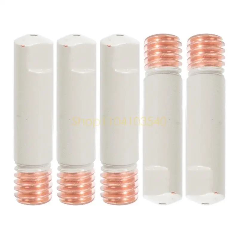 

02DC 25mm Length Conductive Nozzle Featuring Heat Dissipation Designs For Stable Welding Performances Enhances Stability 5pcs