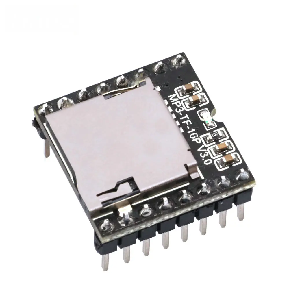 Mini MP3 DF Player Module Board MP3 Audio Voice Decode Board For Arduino Supporting TF Card U-Disk IO/Serial Port/AD DFPlayer