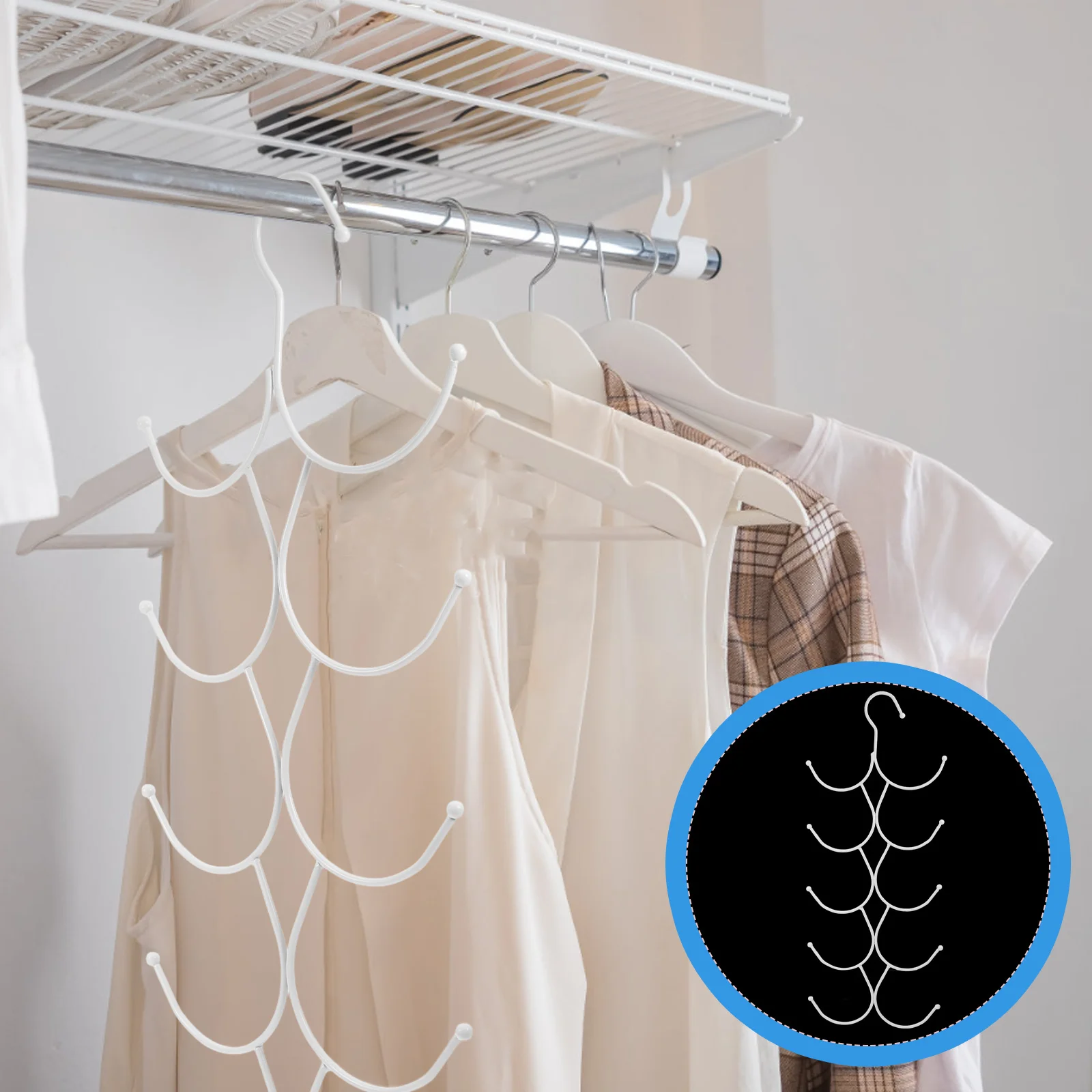 

Scarf Hanger Metal Iron Multilayer Space Saving Organizer for Closet Scarves Tie Belt Accessories Scarf Hangers for Closet